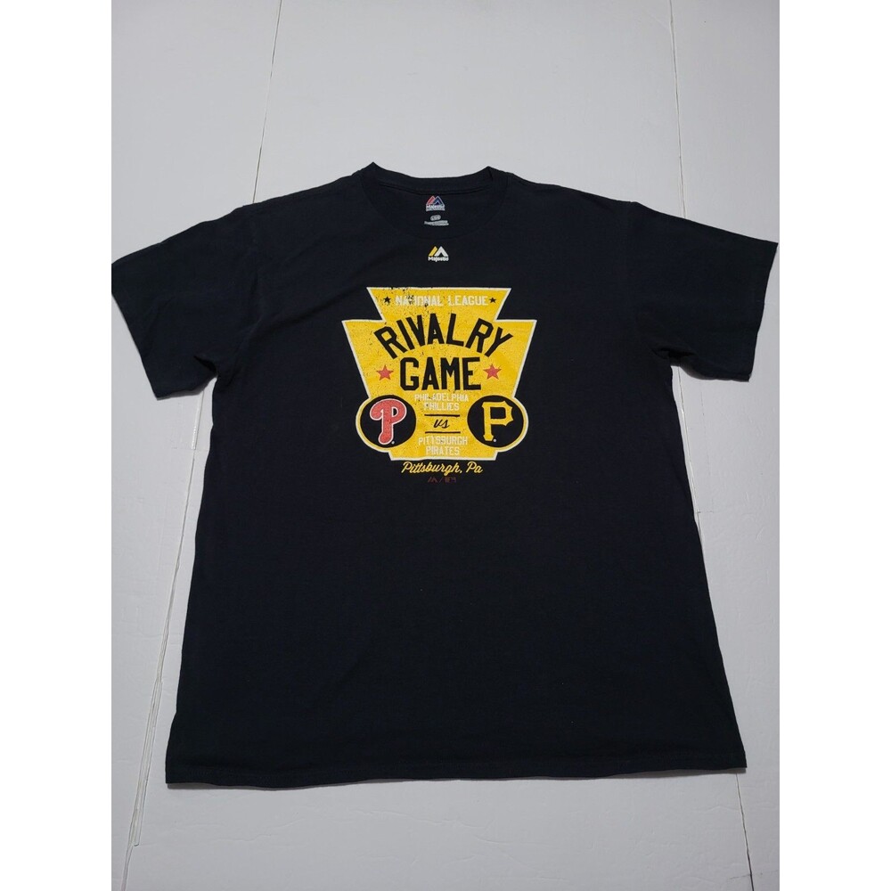 (#L7) Majestic Pittsburgh Philles vs Pittsburgh Pirates Rivalry Game Black Large